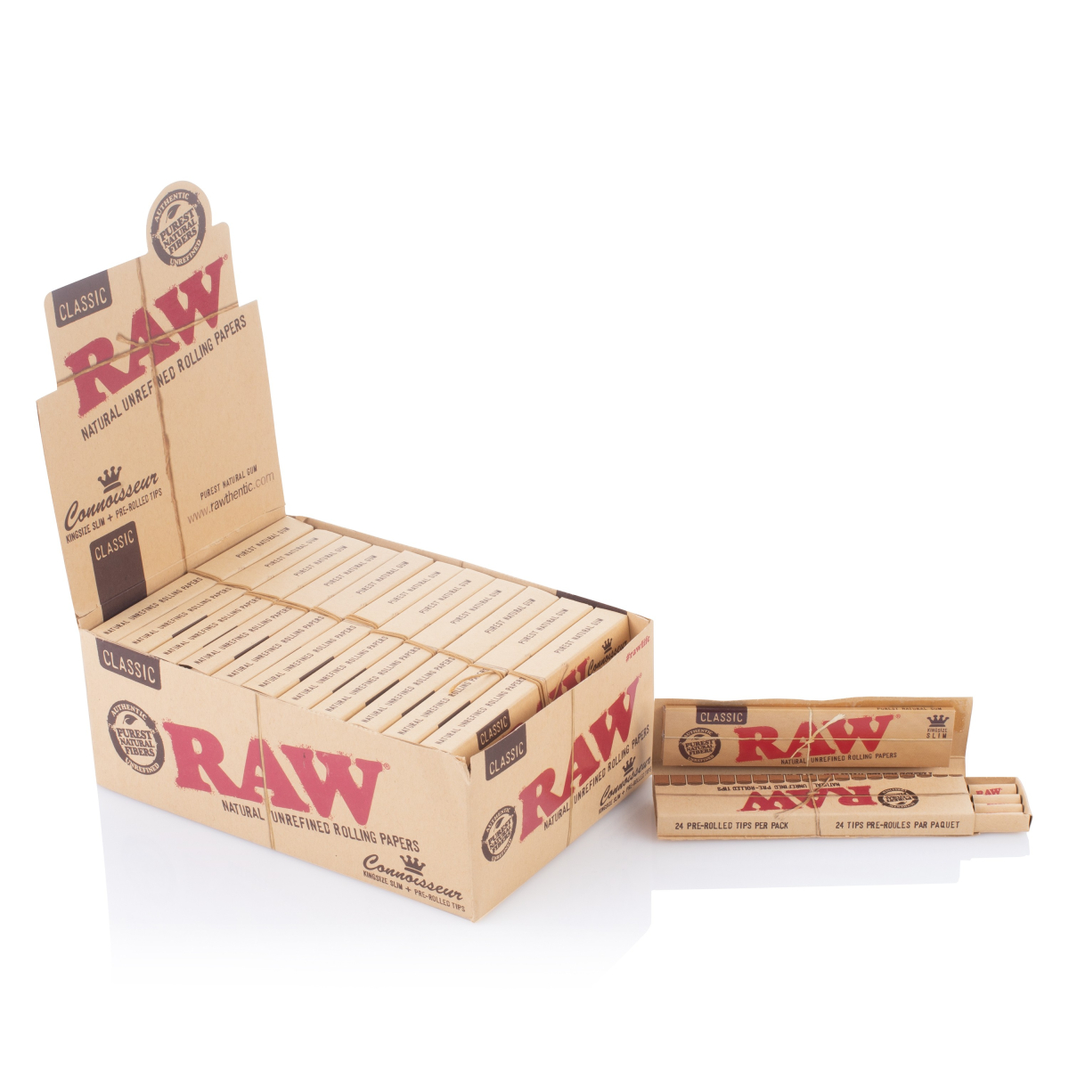 Raw Connoisseur King Size Slim Prerolled Tips Box Kaufen Bei Smok 1867